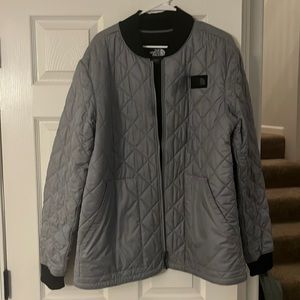 North Face Quilted Bomber Jacket XL Grey
